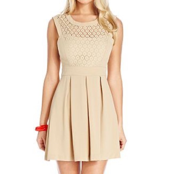 macys beige dress
